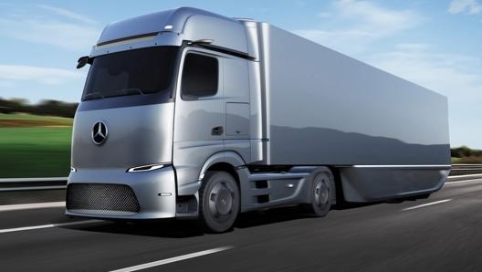 Il Mercedes-Benz GenH2 Truck, concept alimentato da celle a combustibile con idrogeno liquido