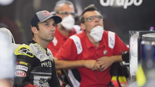 Johann Zarco nel box della Ducati Avintia. Getty