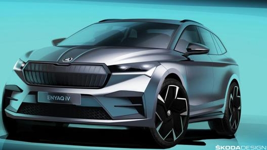 Uno dei primi bozzetti sul design della Skoda Enyaq iV