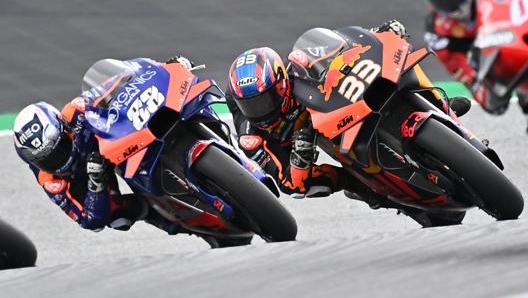 Miguel Oliveira e Brad Binder in una fase del GP di Stiria