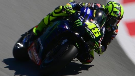 Valentino Rossi autore del terzo tempo sia nelle qualifiche sia nel warm-up. AFP