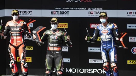 Il podio della Superpole race