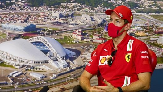 Vettel a Sochi. Getty