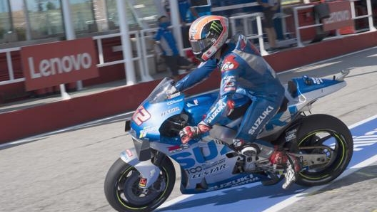 Alex Rins, protagonista di una scivolata in FP1