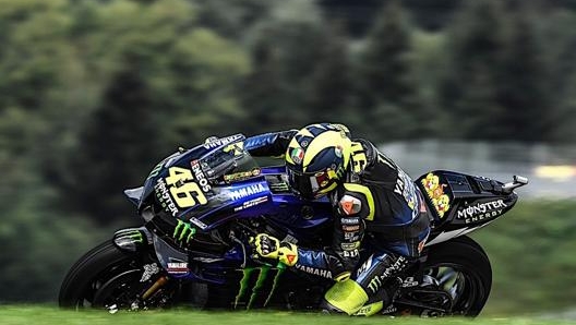 Valentino Rossi in una fase del GP d’Austria