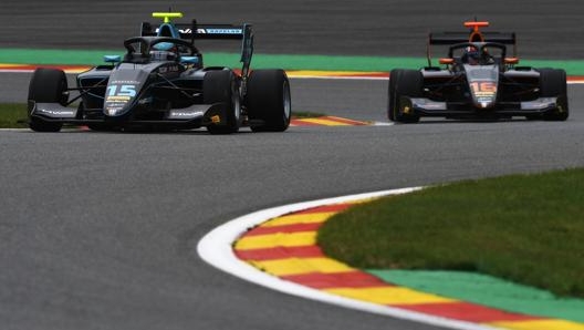 Jack Hughes (15) in Formula 3 a Spa. Getty