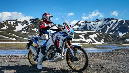 Una Honda Africa Twin come quella guidata dall’anziano motociclista