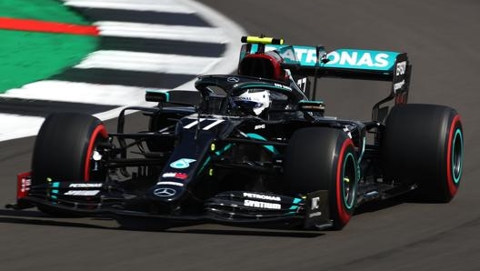 Valtteri Bottas in azione con la Mercedes. Getty