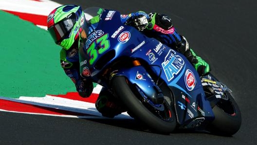 Enea Bastianini (Kalex) sfiora il record della pista in Moto2. Ansa