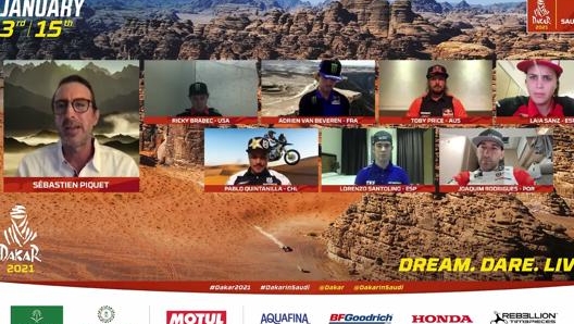 La conferenza stampa inaugurale della Dakar moto  via Zoom