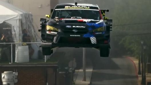 La Wrx Sti in volo