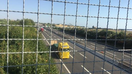 Un tratto di autostrada A14. Ansa