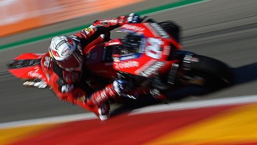 Andrea Dovizioso sulla Ducati. Afp