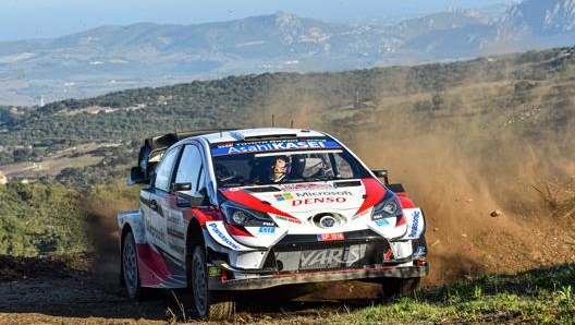 Sébastien Ogier durante una prova speciale nel Rally d’Italia in Sardegna. Getty