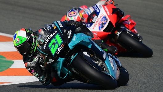 Morbidelli davanti a Miller. Afp