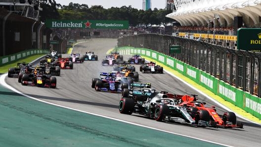 Il via del GP del Brasile 2019 a San Paolo. Getty