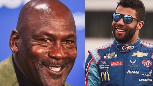 Michael Jordan , 57 anni, con il suo pilota, Bubba Wallace, 27