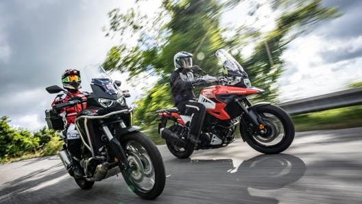 Comparativa novità maxi enduro con la nuova Honda Africa twin e la Suzuki V Strom 1.100