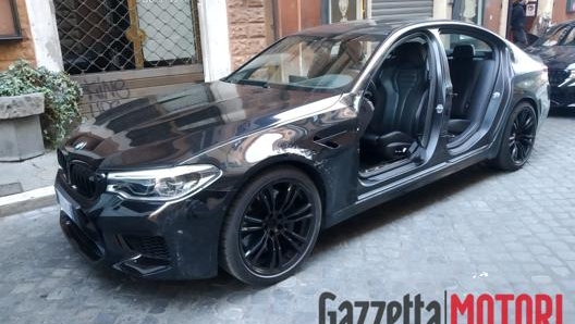 La Bmw M5 utilizzata nelle riprese