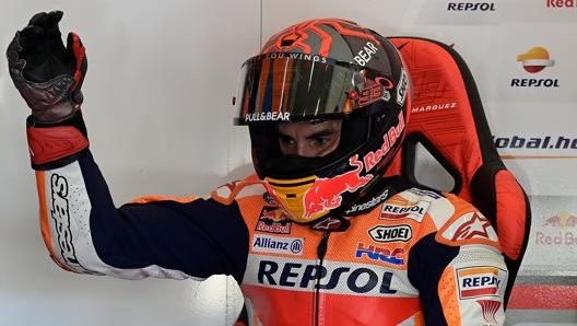 Marc Marquez, 27 anni, durante il weekend di Jerez dopo l’operazione AFP