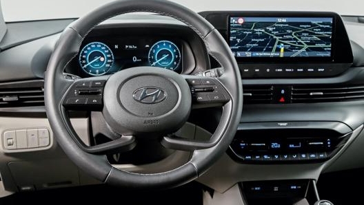 Il cruscotto digitale da 10,25 pollici  di serie su Nuova Hyundai i20