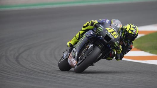 Valentino Rossi, 41 anni, ieri 12° a Valencia. Getty Images