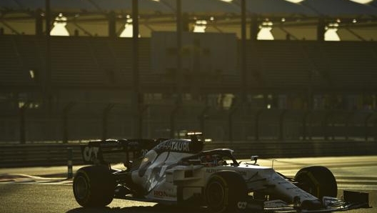 Tsunoda nei test F.1 di Abu Dhabi. Getty