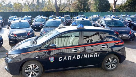 La flotta di Nissan Leaf consegnate all’Arma dei Carabinieri