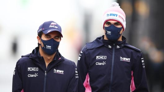 Sergio Perez e Lance Stroll. Getty