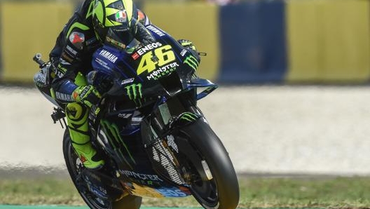 Rossi in azione nel GP Francia. Afp