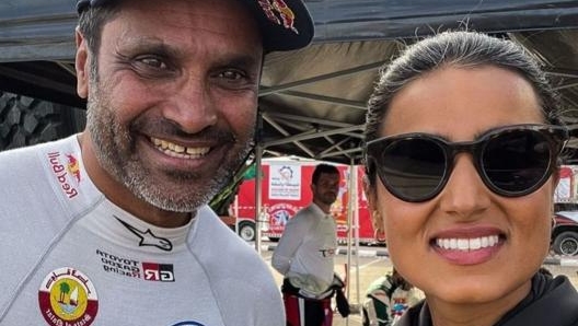 Mashael Alobaidan con Nasser Al-Attiyah