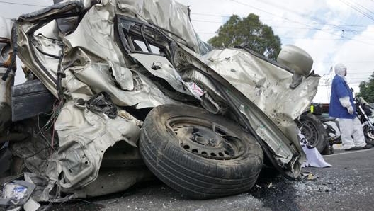 Un incidente stradale grave avvenuto in Guatemala. Afp