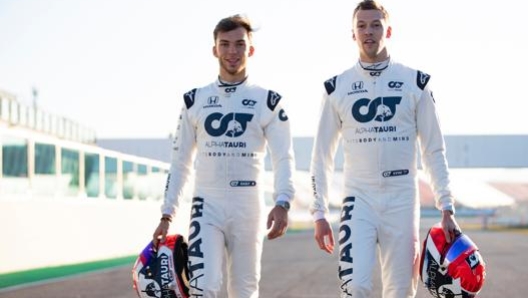 Da sinistra Gasly e Kvyat. S.Vidic/RedBullContentPool