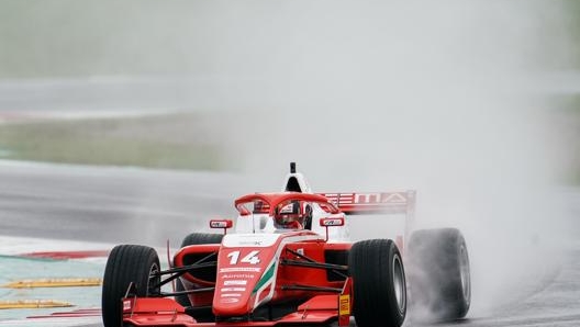 Arthur Leclerc in azione con la Prema. Pellegrini