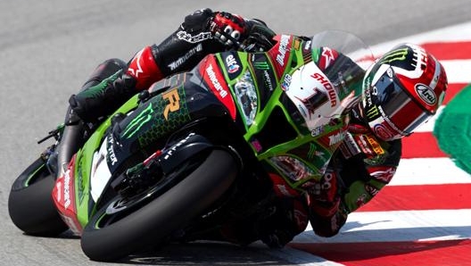 Jonathan Rea in azione. Epa