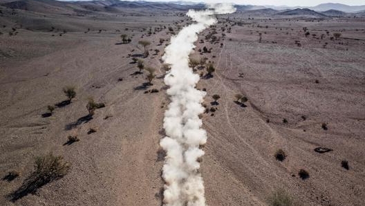 In Arabia Saudita tutto pronto per le scie dei mezzi della Dakar 2020. Lapresse