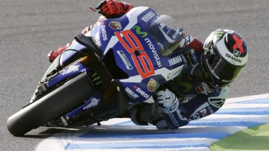 Jorge Lorenzo sulla Yamaha nel 2016. Epa