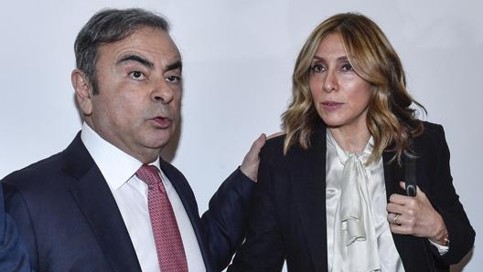 Carlos e Carole Ghosn insieme a Beirut. Epa