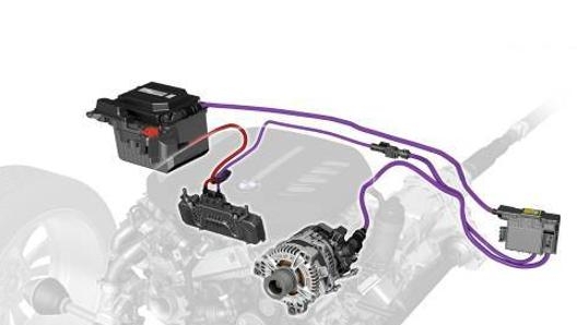 Gli elementi che compongono il sistema mild hybrid di Bmw