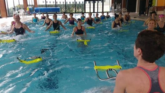 Marina Tomasoni durante una lezione