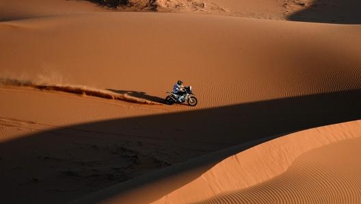 Pablo Quintanilla (Husqvarna) in azione alla Dakar. Afp