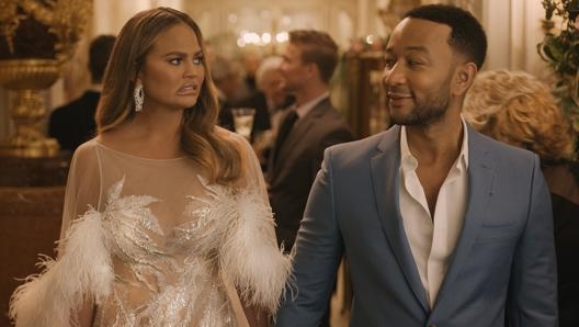 John Legend e la moglie Chrissy Teigen in un fermo immagine dello spot Genesis