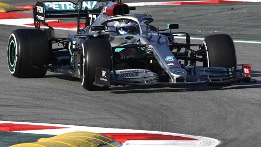 Valtteri Bottas in azione con la Mercedes. Getty