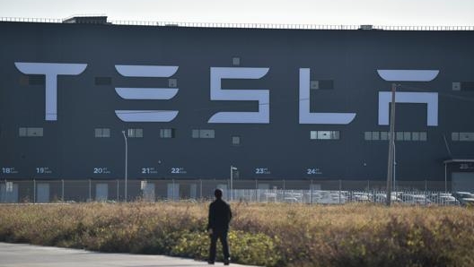 La Gigafactory Tesla di Shanghai. Afp