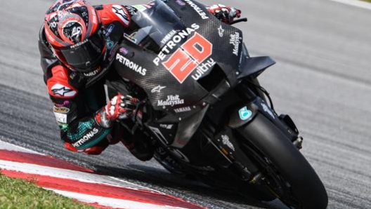 Fabio Quartararo in azione a Sepang