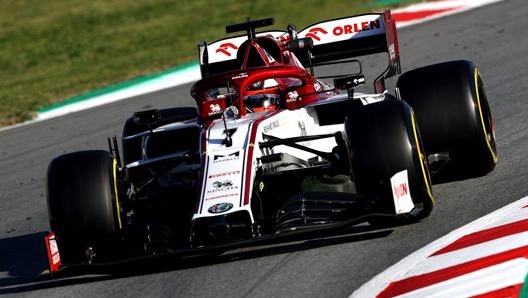 Kimi Raikkonen in azione con l’Alfa Romeo. Getty