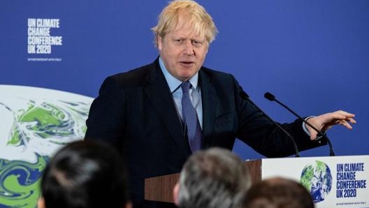 Boris Johnson durante la presentazione della Cop26 di Glasgow