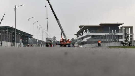 Lavori in corso al circuito di Hanoi. Afp