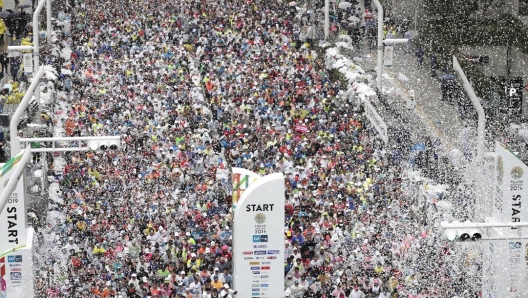 La maratona di Tokyo dello scorso anno. Epa