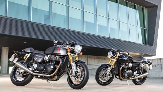 la Triumph Thruxton RS pesa 197 chili a secco